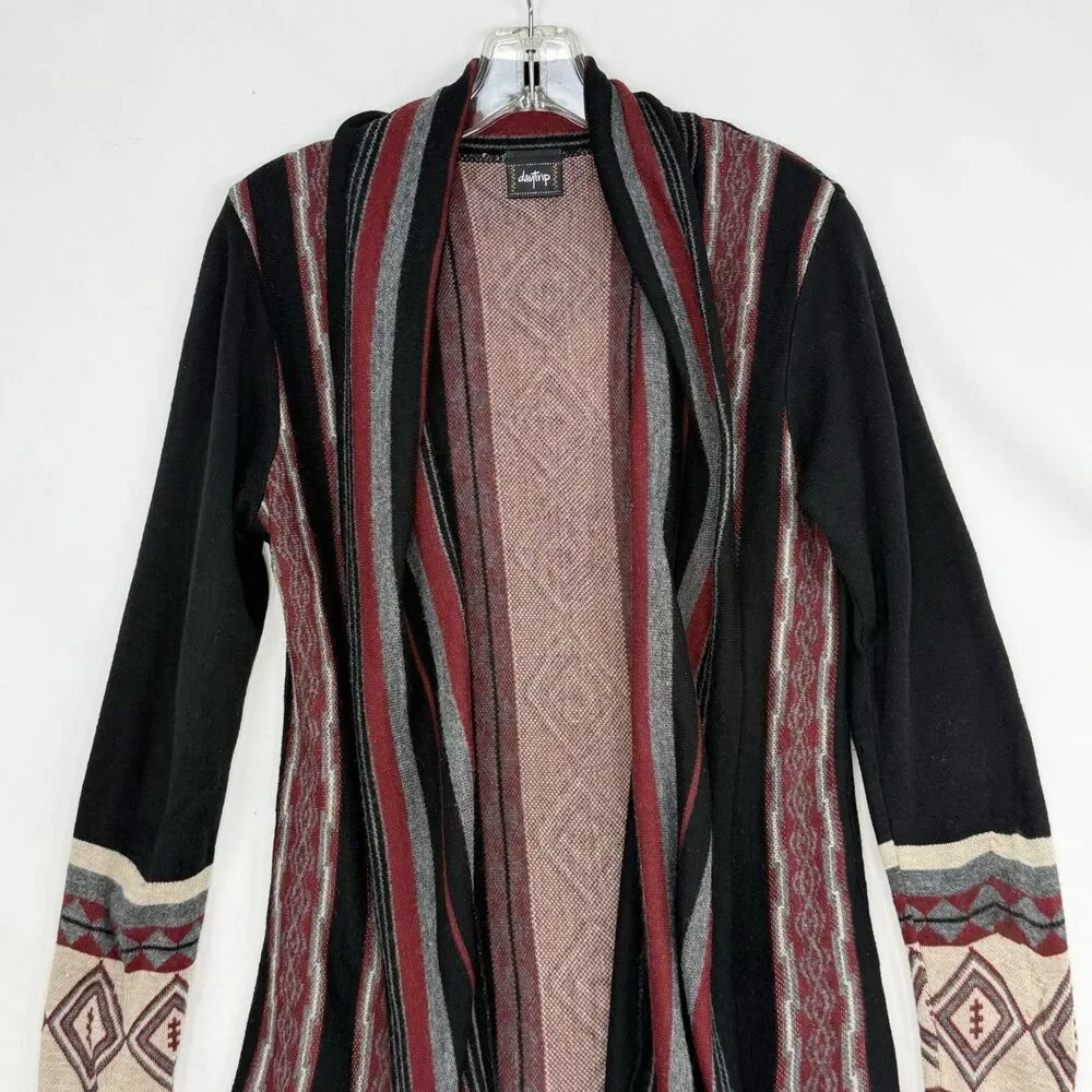 Vtg Daytrip Women’s Cardigan Small Southwestern Sweater Open Front Cozy Knit